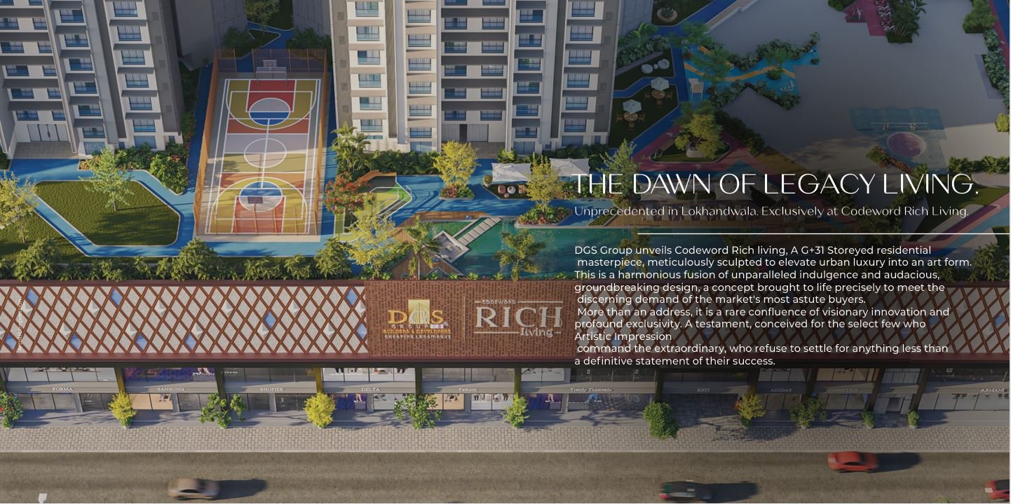 Aerial top view showcasing the architectural scale of Sheetal Skytower, Andheri West