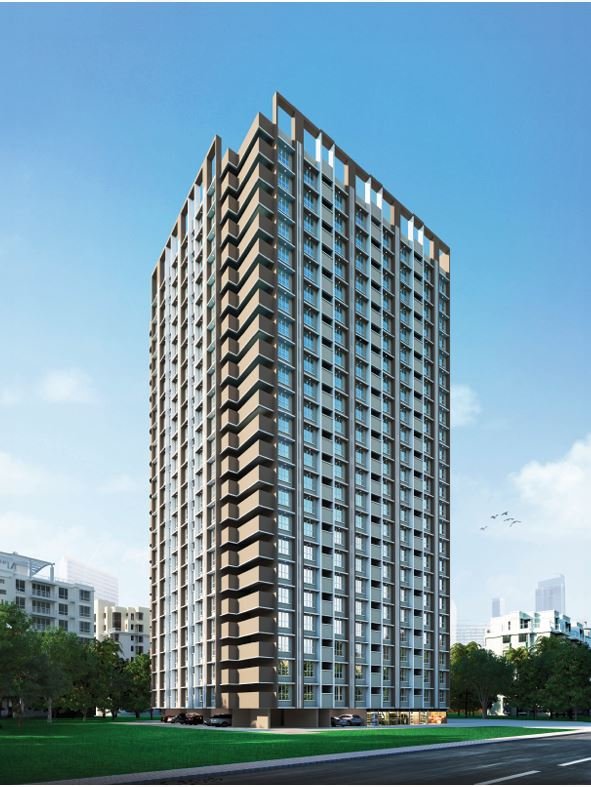 Facade detailing and vertical lines of Sheetal Skytower, Andheri West