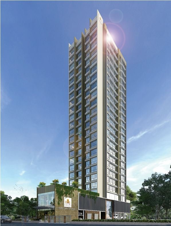 High-angle view of the tower with landscaped surroundings at Sheetal Skytower, Andheri West