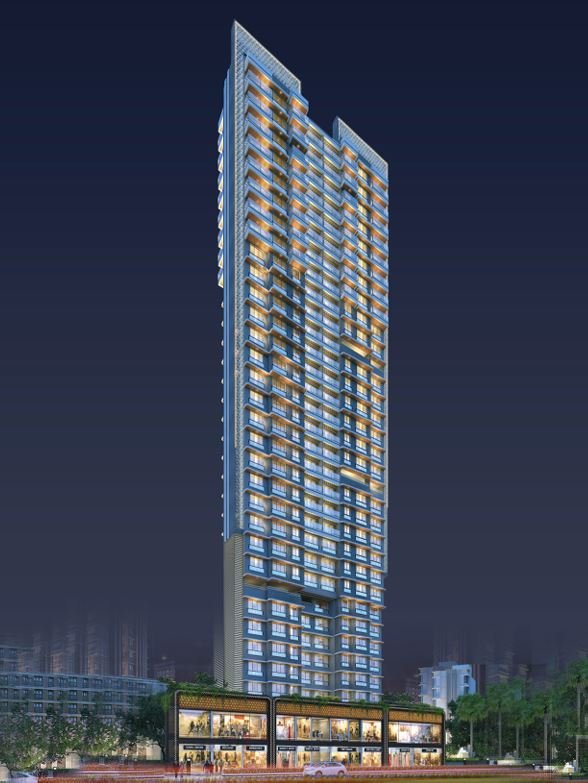 Urban setting view with tower integrated into cityscape at Sheetal Skytower, Andheri West